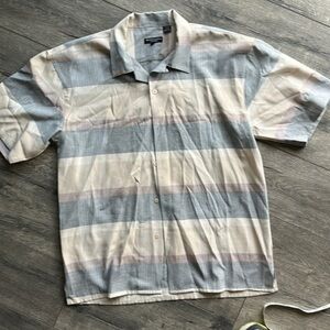 Monologue by Montique shirt short sleeve button up casual size 2XL athleisure